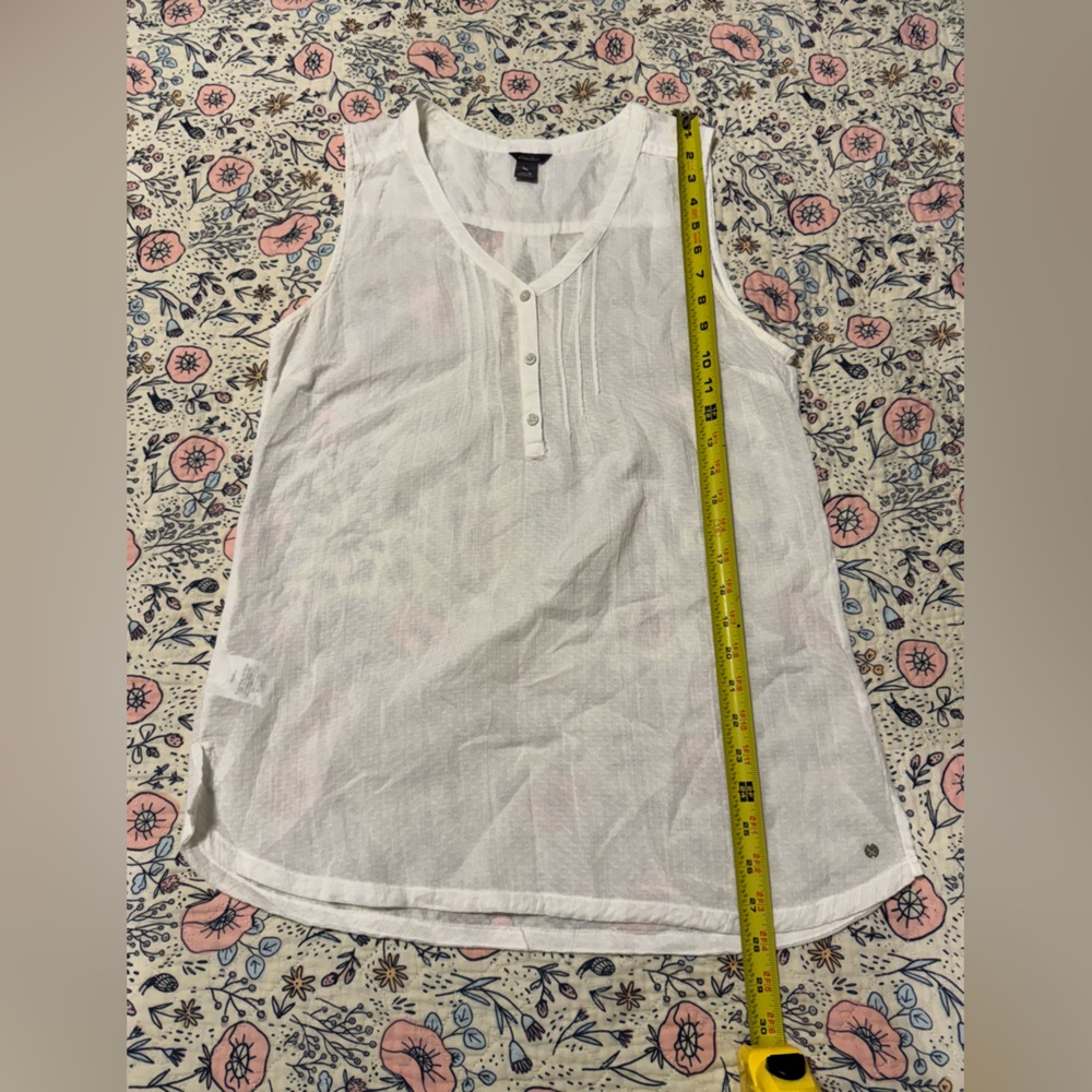 Eddie Bauer White Sleeveless Top